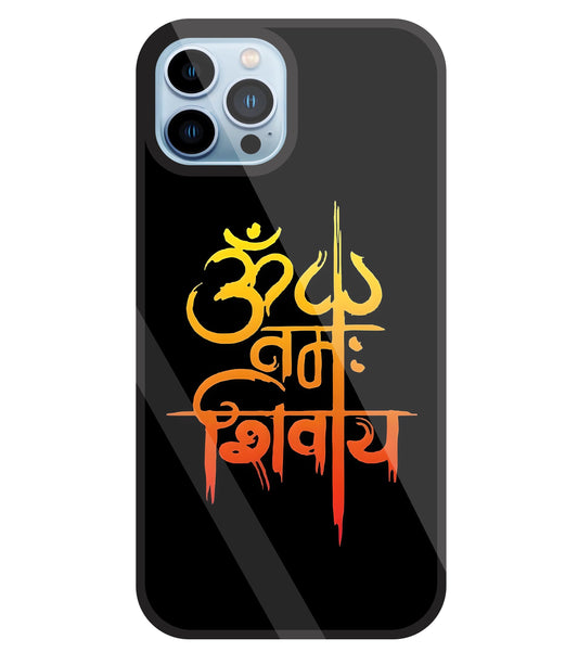 Om Namah Shivaye Glass Case For Apple iPhone 13 Pro