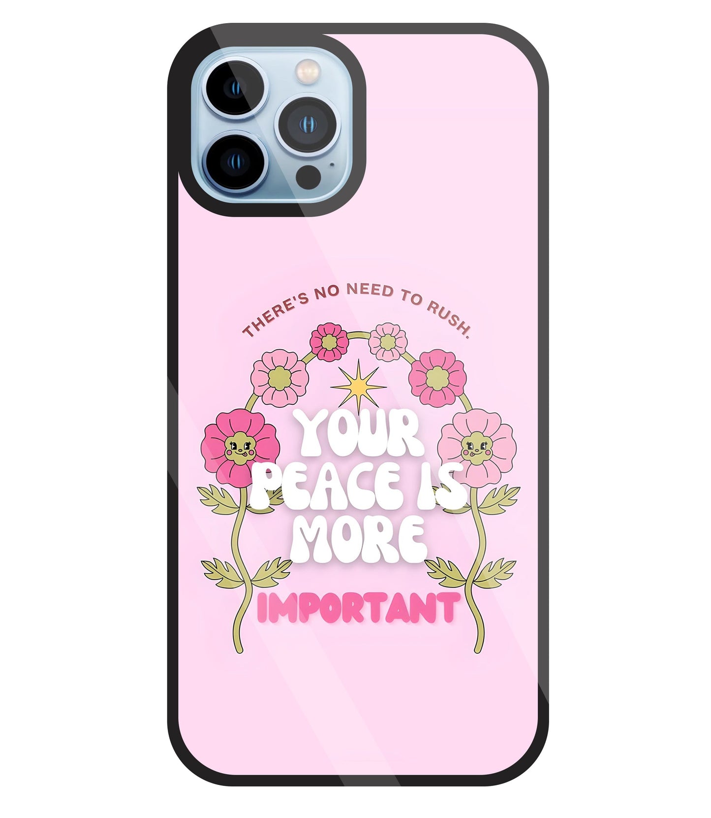 Peace Is More Important Glass Case For Apple iPhone 13 Pro