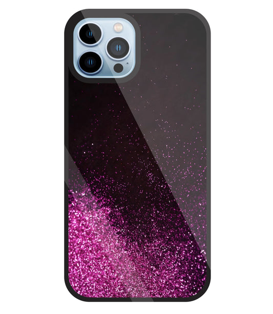 Pink Glitters Glass Case For Apple iPhone 13 Pro