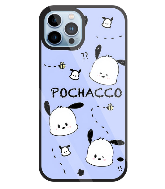 Pochacco Puppy Levender Glass Case For Apple iPhone 13 Pro