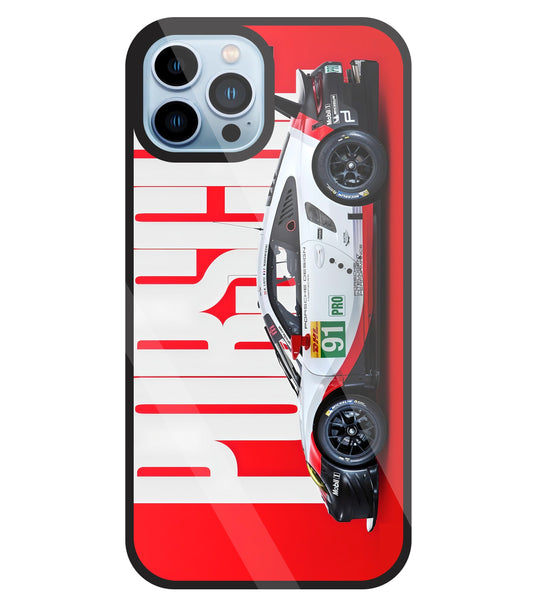 Porschse Glass Case For Apple iPhone 13 Pro