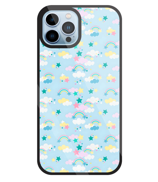 Small Rainbows Glass Case For Apple iPhone 13 Pro