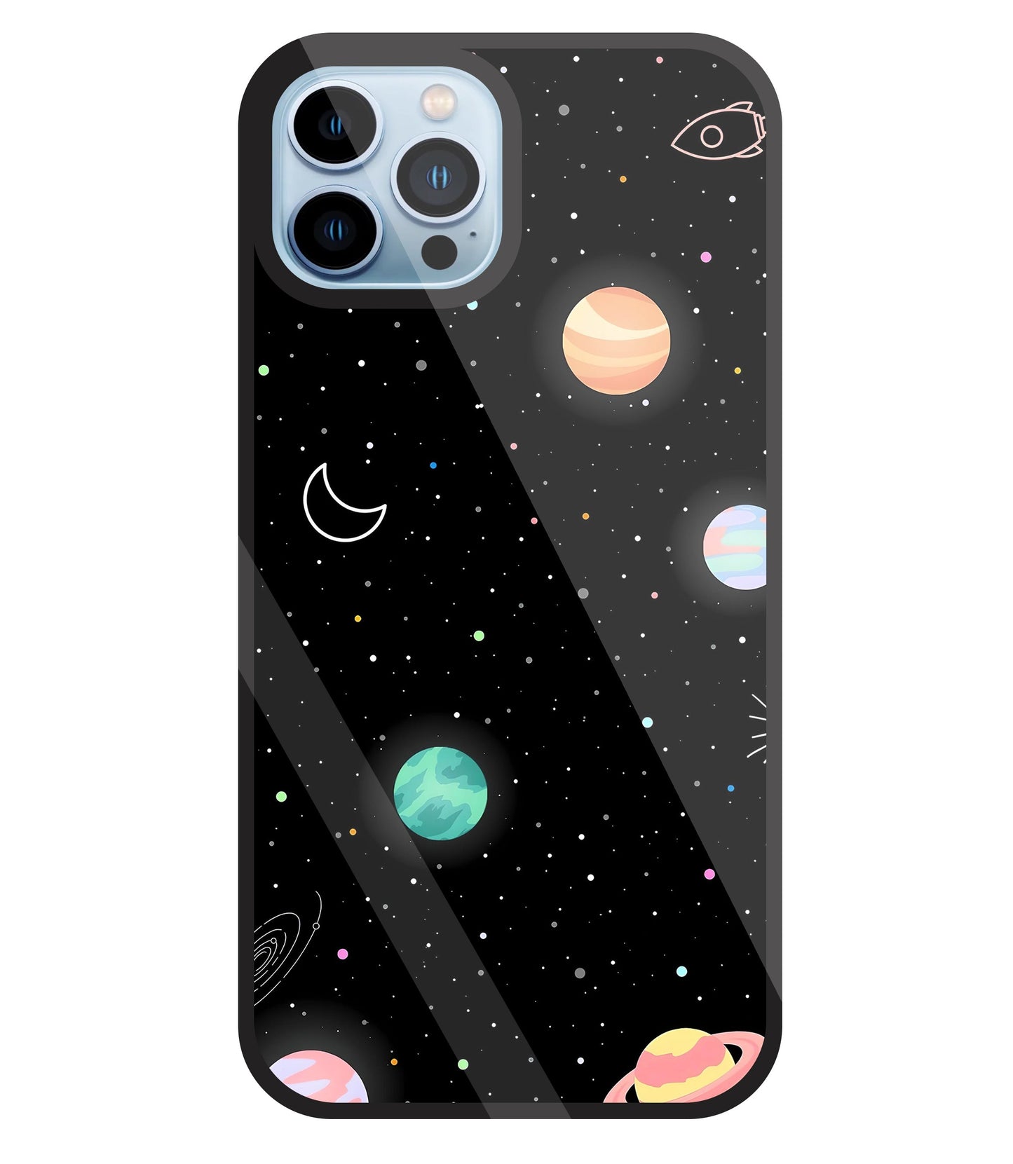 Space Galaxy Glass Case For Apple iPhone 13 Pro