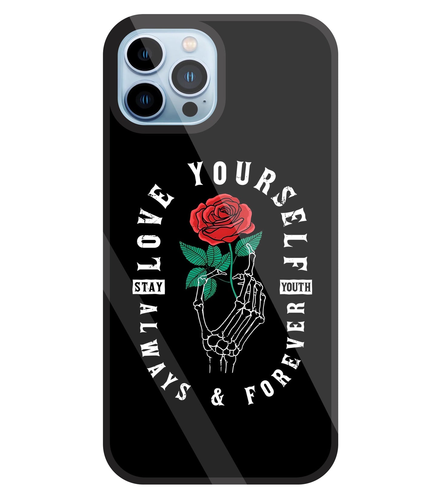 Stay Youth Love Glass Case For Apple iPhone 13 Pro