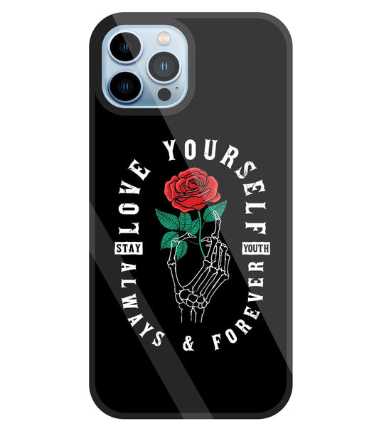 Stay Youth Love Glass Case For Apple iPhone 13 Pro