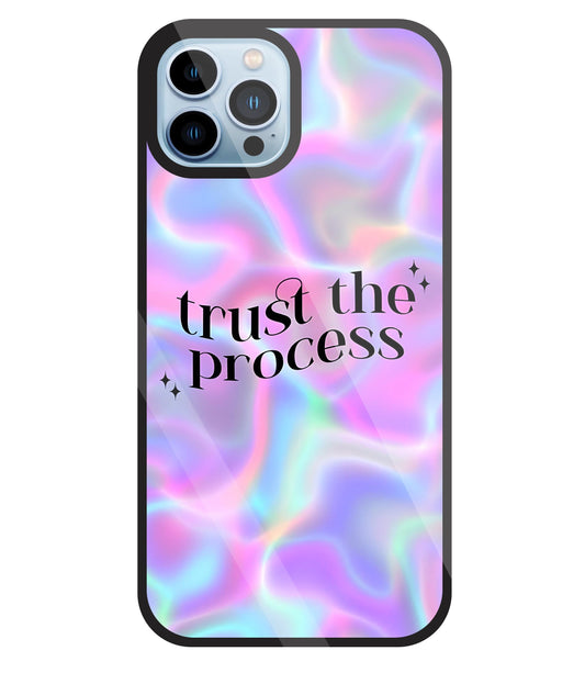 Trust the Process Glass Case For Apple iPhone 13 Pro