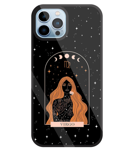 Virgo Black Glass Case For Apple iPhone 13 Pro
