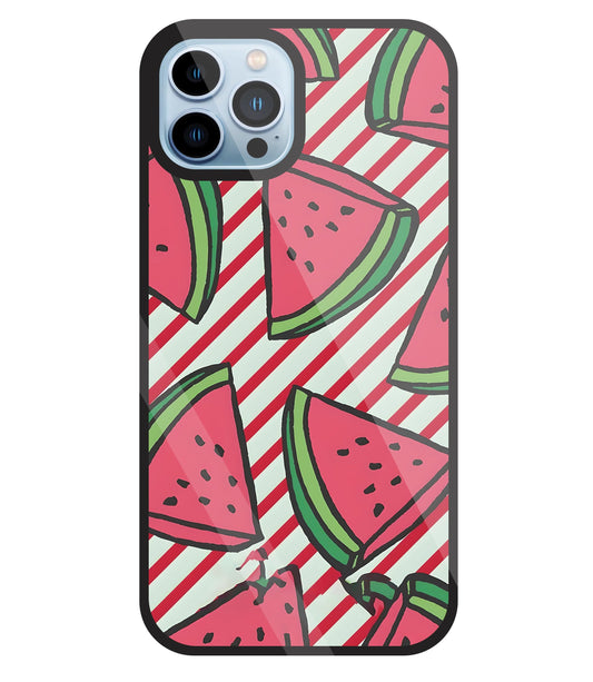 Watermelon Glass Case For Apple iPhone 13 Pro