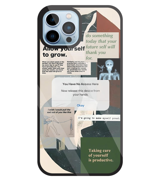 Yourself To Grow Glass Case For Apple iPhone 13 Pro