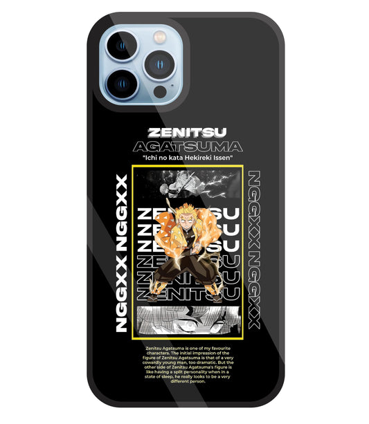 Zenitsu Anime Glass Case For Apple iPhone 13 Pro