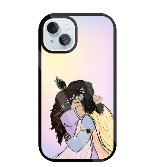 Radhe Krishna hugs Glass Case For Apple iPhone 13
