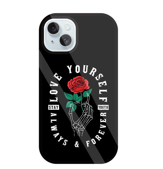 Stay Youth Love Glass Case For Apple iPhone 13