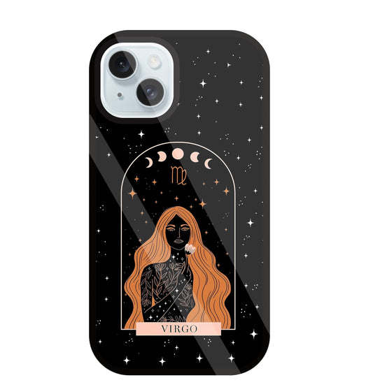 Virgo Black Glass Case For Apple iPhone 13