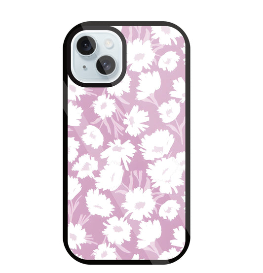 White Sunflower Glass Case For Apple iPhone 13