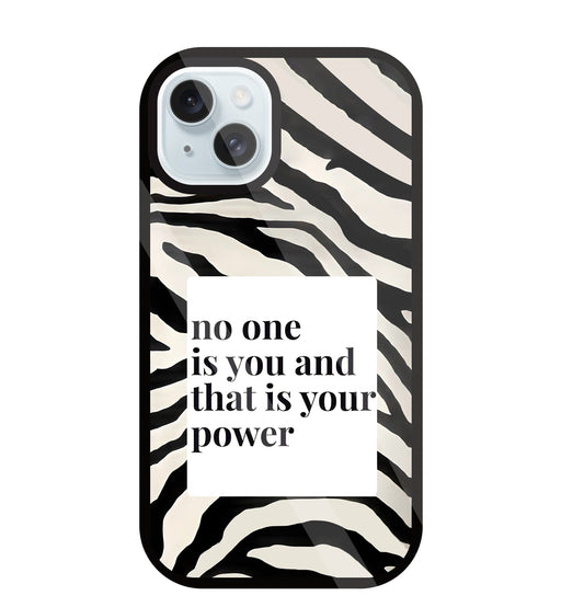 Zebra pattern with quote Glass Case For Apple iPhone 13