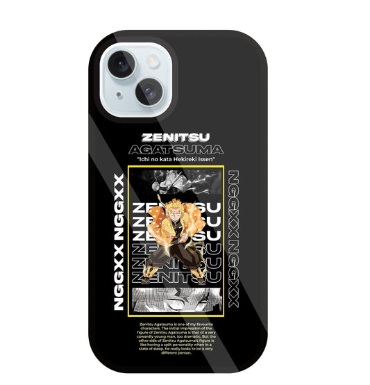 Zenitsu Anime Glass Case For Apple iPhone 13