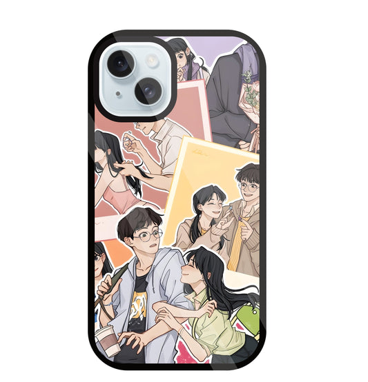 Korean Couples Glass Case For Apple iPhone 13
