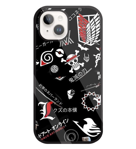 Anime Mashup  Glass Case For Apple iPhone 15