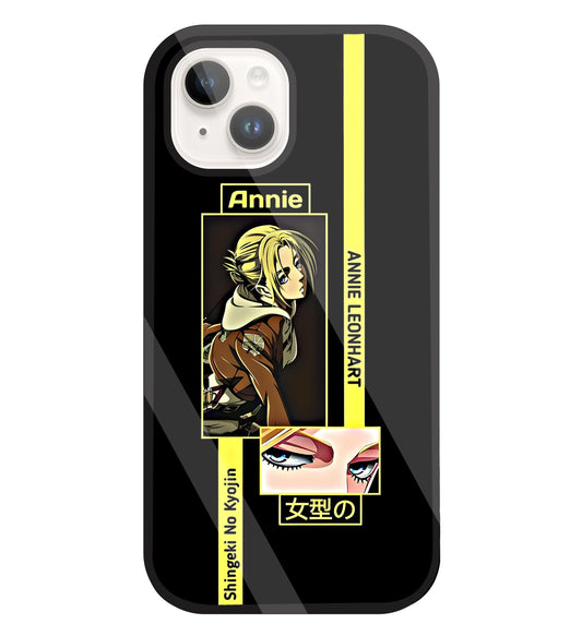 Annie Attack on Titan  Glass Case For Apple iPhone 15