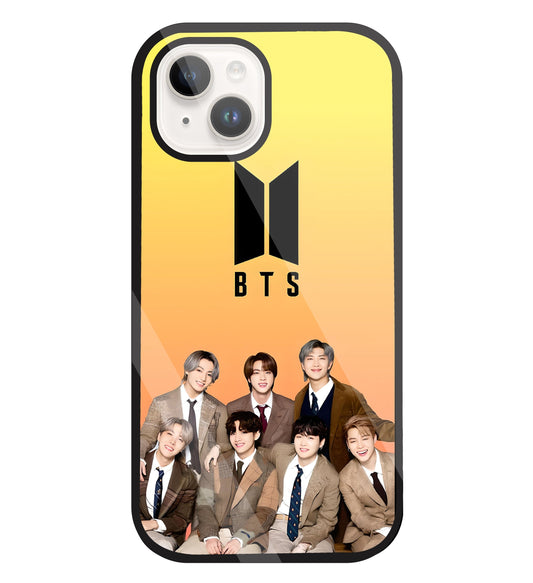 BTS Crew Glass Case For Apple iPhone 15