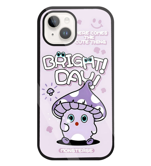 Bright Day Purple Monster Glass Case For Apple iPhone 15
