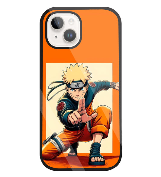 Cute Naruto Glass Case For Apple iPhone 15