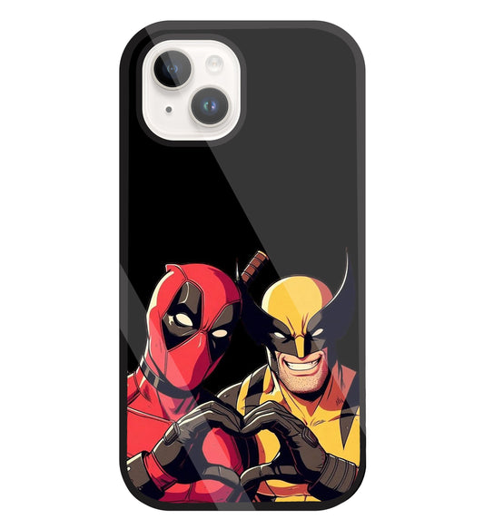 Deadpool And Wolverine Glass Case For Apple iPhone 15