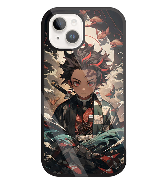 Demon Slayer Glass Case For Apple iPhone 15