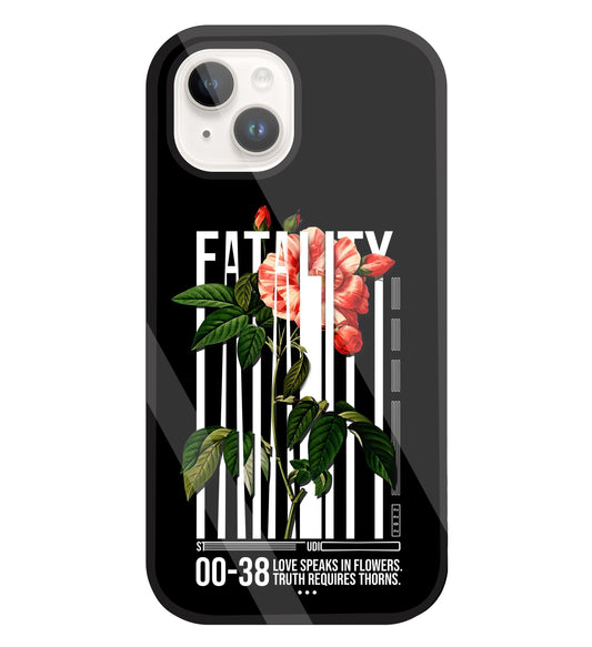 Fatality Flower Glass Case For Apple iPhone 15