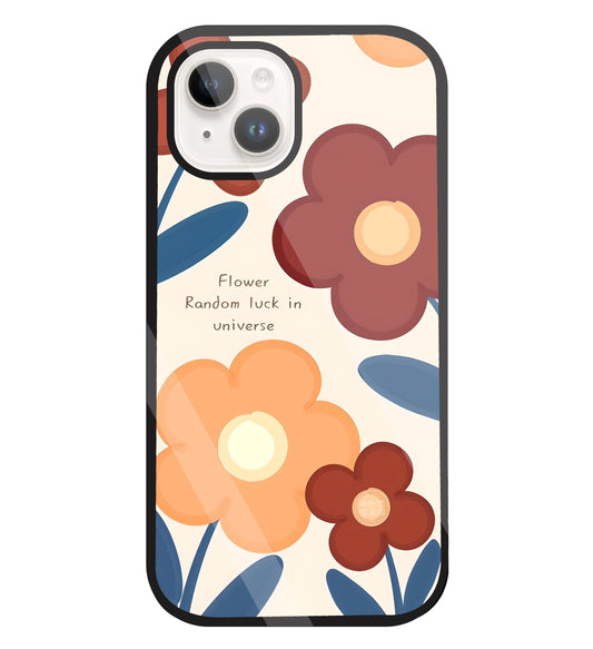 Flower Random Luck Glass Case For Apple iPhone 15