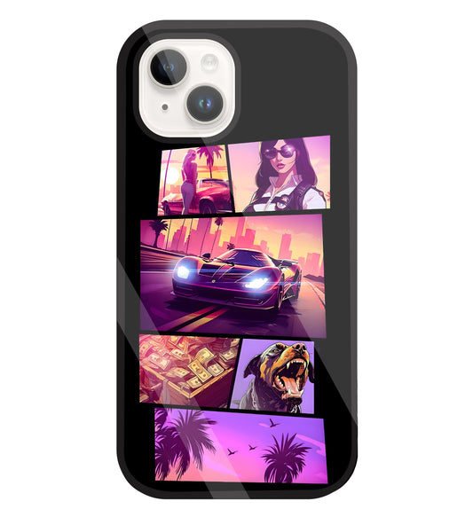 GTA 6 Glass Case For Apple iPhone 15