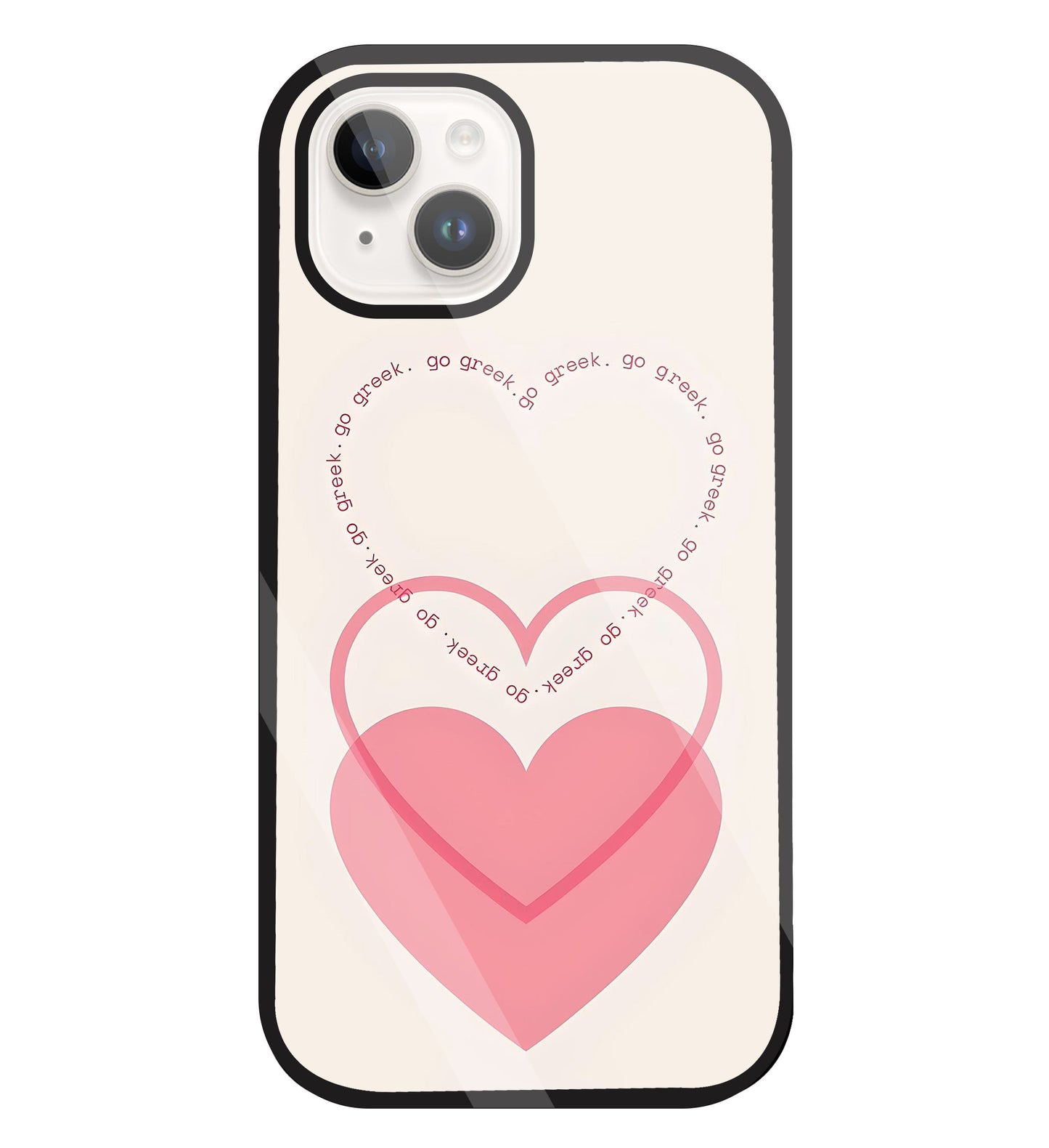 Heart Glass Case For Apple iPhone 15