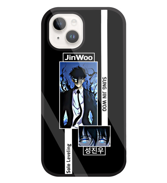 Jin Woo Sung Anime Glass Case For Apple iPhone 15