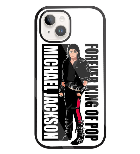 Michael Jackson King Of Pop Glass Case For Apple iPhone 15