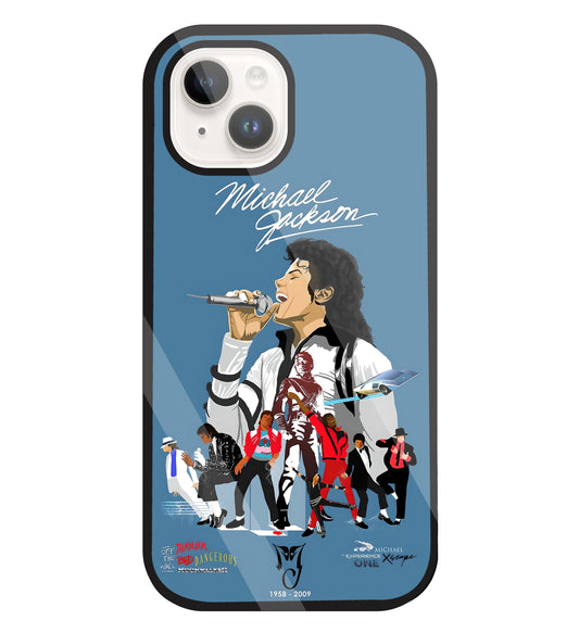 Michael Jackson Mashup Glass Case For Apple iPhone 15