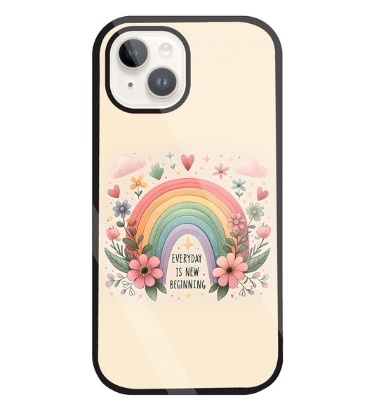 New Beginning Glass Case For Apple iPhone 15