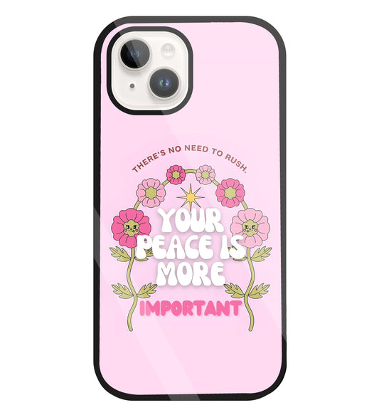 Peace Is More Important Glass Case For Apple iPhone 15