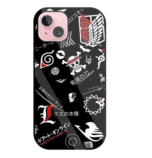 Anime Mashup  Glass Case For Apple iPhone 15 Plus