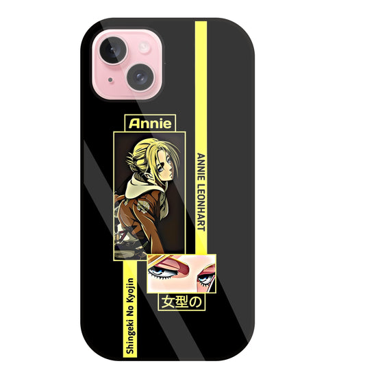 Annie Attack on Titan  Glass Case For Apple iPhone 15 Plus