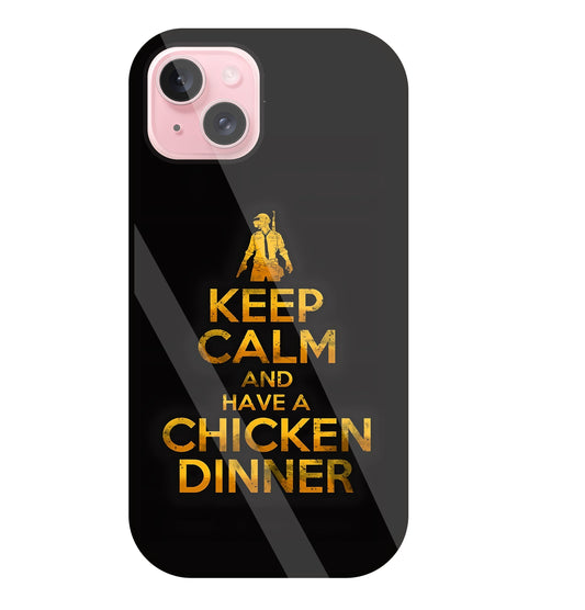 Chicken Dinner Glass Case For Apple iPhone 15 Plus