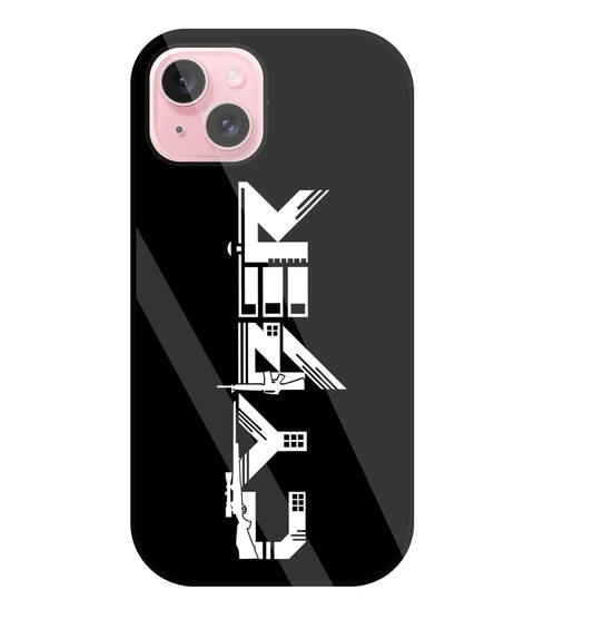 Cyber Gun Glass Case For Apple iPhone 15 Plus