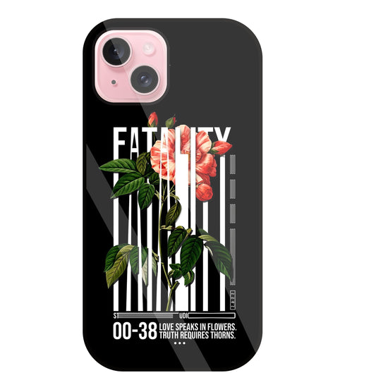 Fatality Flower Glass Case For Apple iPhone 15 Plus