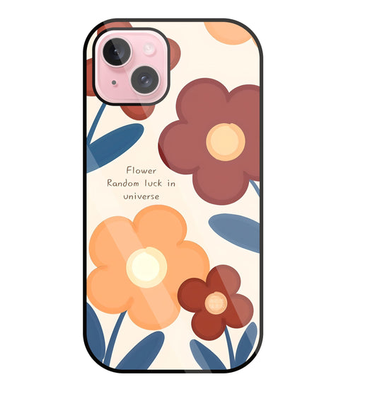 Flower Random Luck Glass Case For Apple iPhone 15 Plus