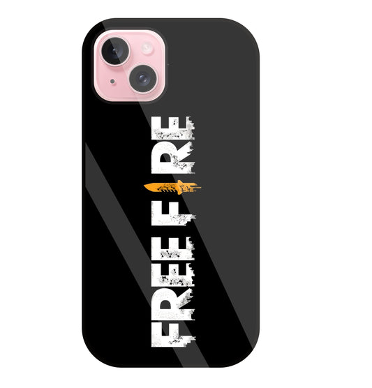 Free Fire Glass Case For Apple iPhone 15 Plus