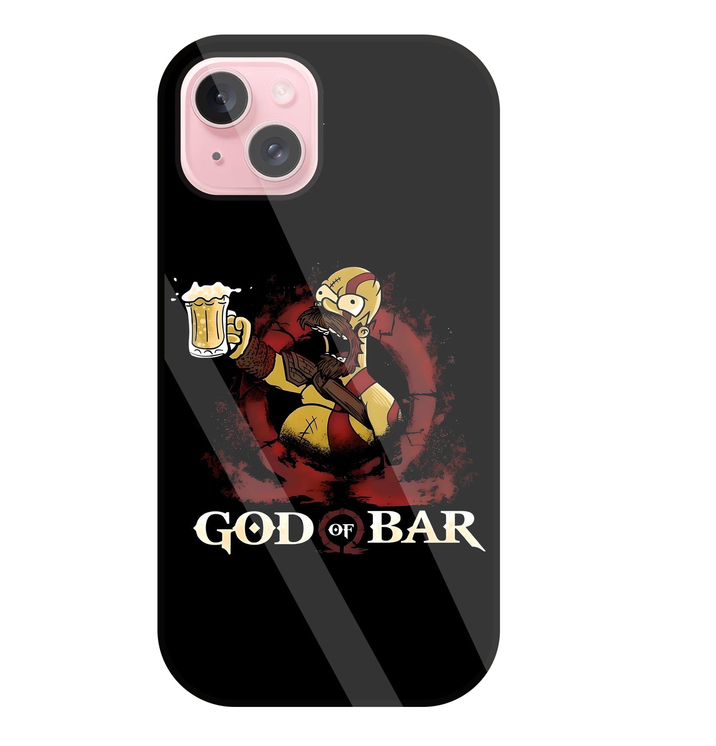 God Of Bar Glass Case For Apple iPhone 15 Plus