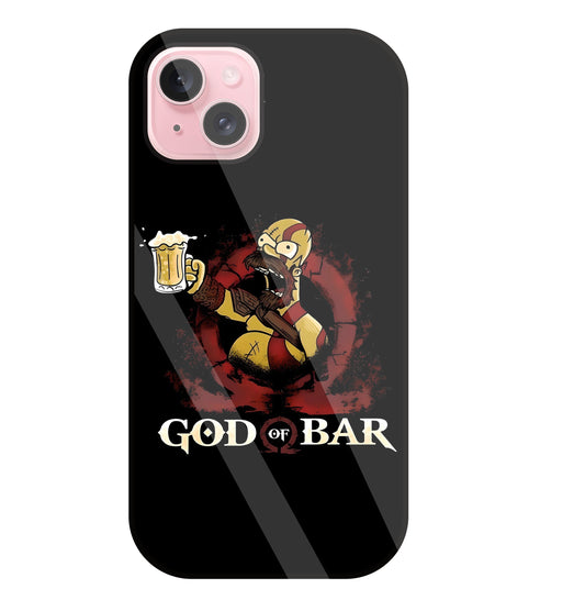 God Of Bar Glass Case For Apple iPhone 15 Plus