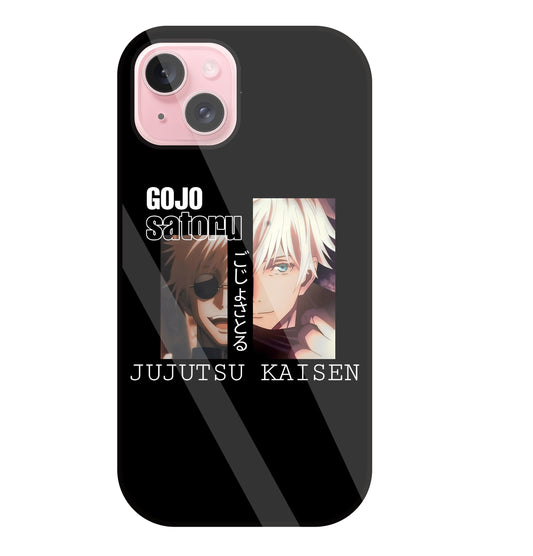 Gojo And Kaisen Glass Case For Apple iPhone 15 Plus