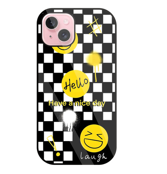 Have A Nice Day Glass Case For Apple iPhone 15 Plus