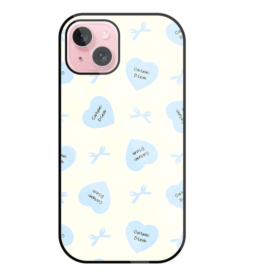 Heart Carpe Diem Glass Case For Apple iPhone 15 Plus