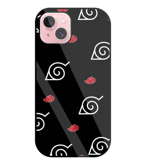 Itachi sharigan Sign Glass Case For Apple iPhone 15 Plus